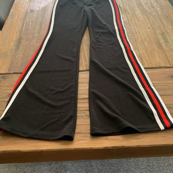 Black Flare Pants With Red Stripe Akira Small - Picture 3 of 9